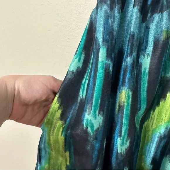 Eliza J Blue and Green Strapless Party Dress With Pockets Sz 12 GUC - Picture 7 of 12